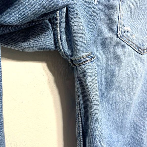 Zara High Rise Distressed Blue Jeans - Picture 7 of 9